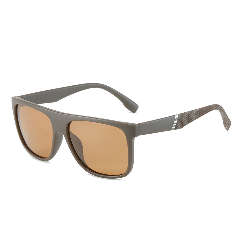 Fábrica al por mayor de comercio exterior hombres polarizados gafas de sol de gran tamaño PC simple clásico de protección UV gafas de sol de viaje