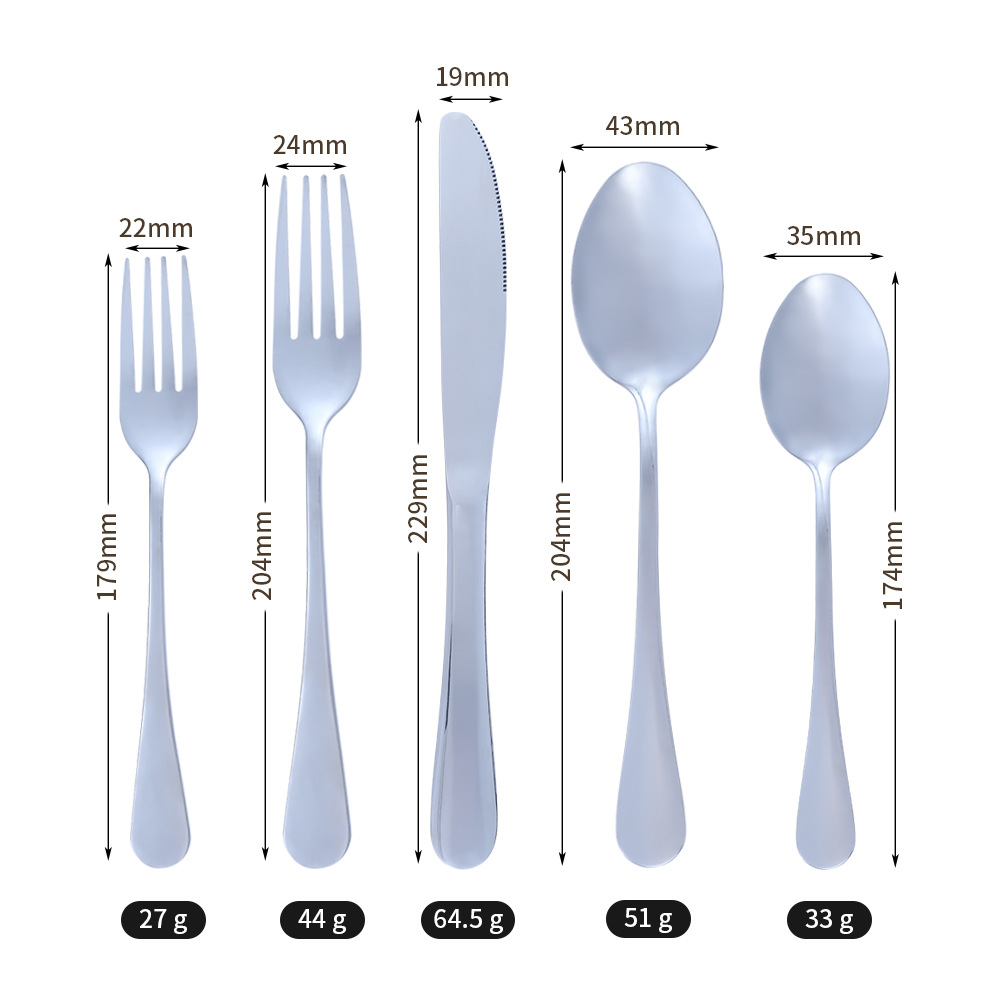 칼, 포크, 숟가락 5 피스 세트