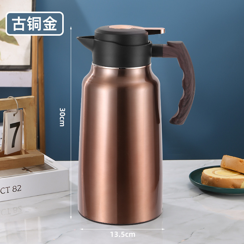 304不锈钢大容量真空保温壶家用保温瓶商用咖啡壶冷水壶彩色茶壶|undefined