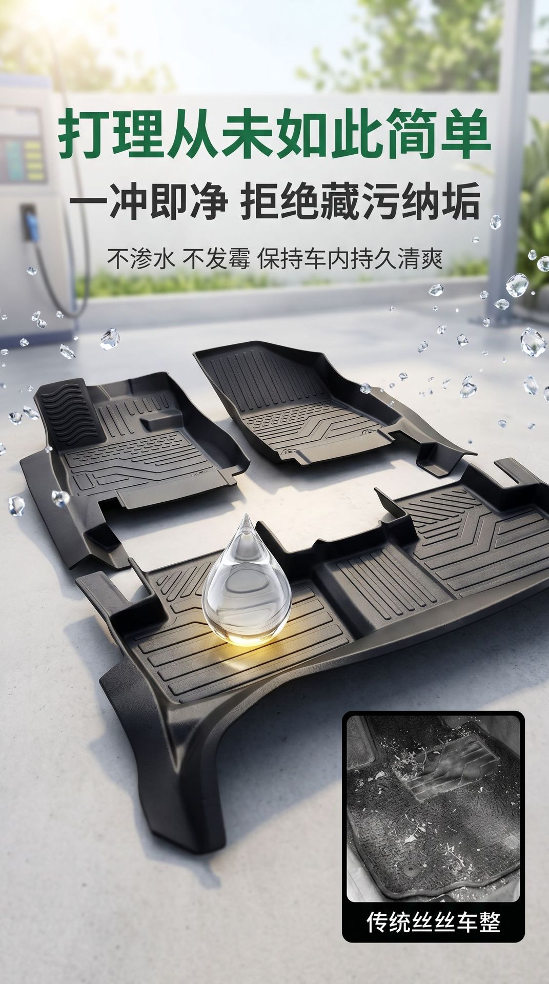 Geely Emgrand Full Tpe Car Floor Mat Upgrade Package with Threshold Protection, Environmentally Friendly, Odor-Free, Wear-Resistant, and Easy to Maintain
