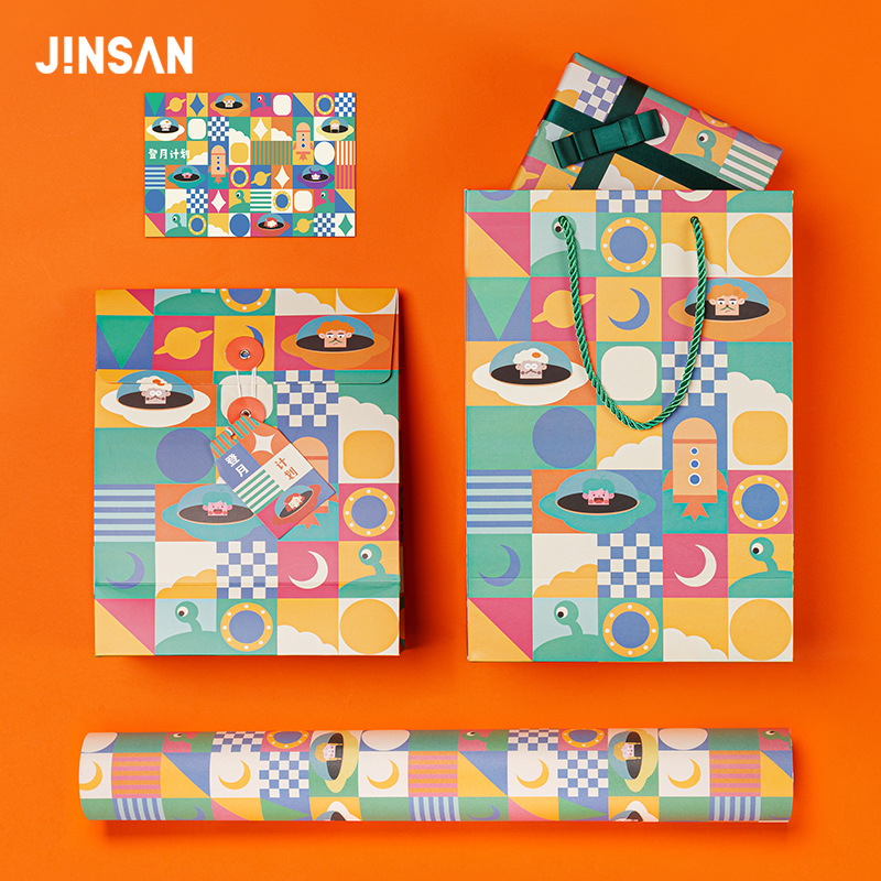 创意卡通玩具包装礼品袋中秋节礼物袋糖果伴手礼袋白卡手提纸袋子