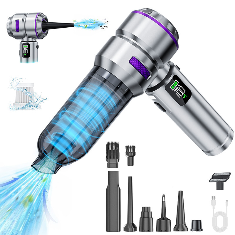 车载数显吸尘器无刷大功率除尘充气一体大吸力两用LED汽车吹尘器|undefined