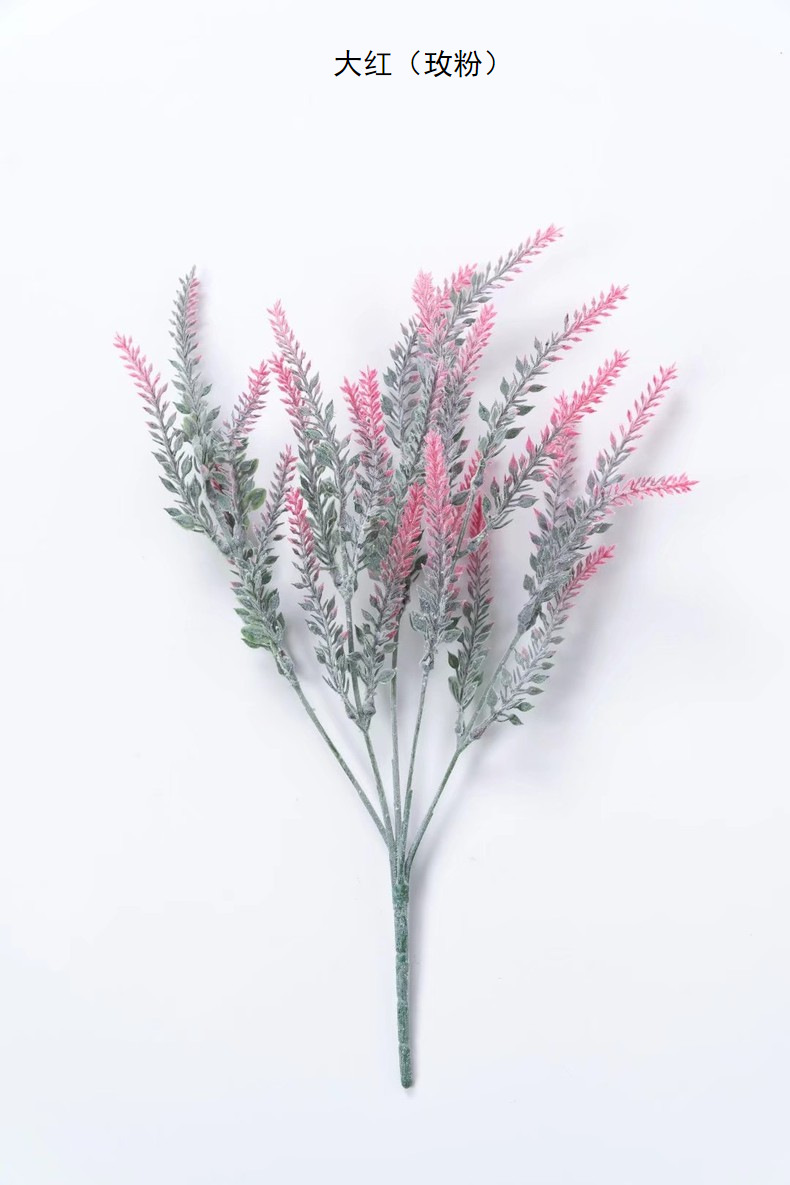 麦穗5叉植绒薰衣草仿真家居装饰植绒仿真植物人造花束仿真花批发详情20