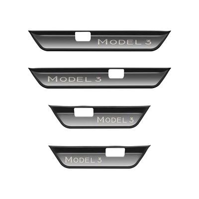 Suitable for Tesla Model Y3Yl Şüşə kənarı xromları/moldingləri - renewal-3-front-and-rear-doors-black-brushed-model