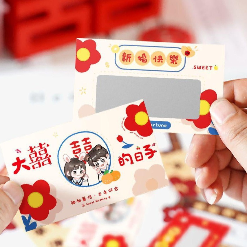 Recogida de familiares, bloqueando la puerta, accesorios, ceremonia de boda divertida, juego de novio complicado, tarjeta de rasca y rasca, suministros creativos