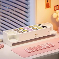 电脑增高架家用办公桌面显示屏显示器抬高底座支撑架带抽屉置物架