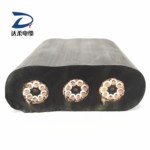 达柔供应设备用扁平移动电缆天车吊车专用行车柔性拖链扁电缆