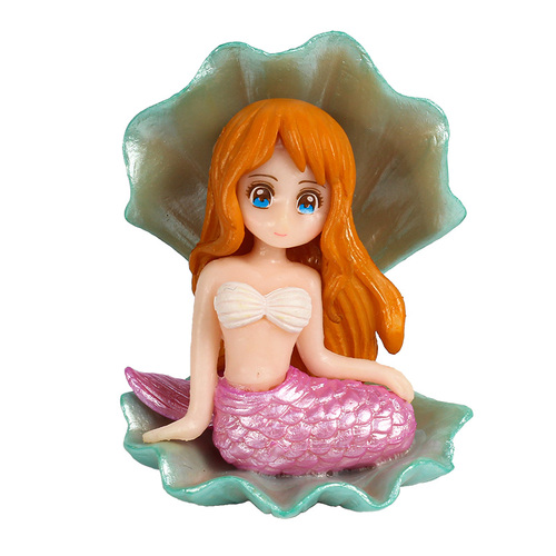 Fish tank decoration, landscaping, mermaid ornaments, aquarium, underwater world, submersible cloth, landscape appreciation, cute creative package