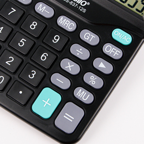 Solar Calculator Student Small Portable Computer Dual Power Supply Office Accounting 837 Calculator Wholesale