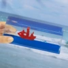 Blue Water Red Pirate Ship