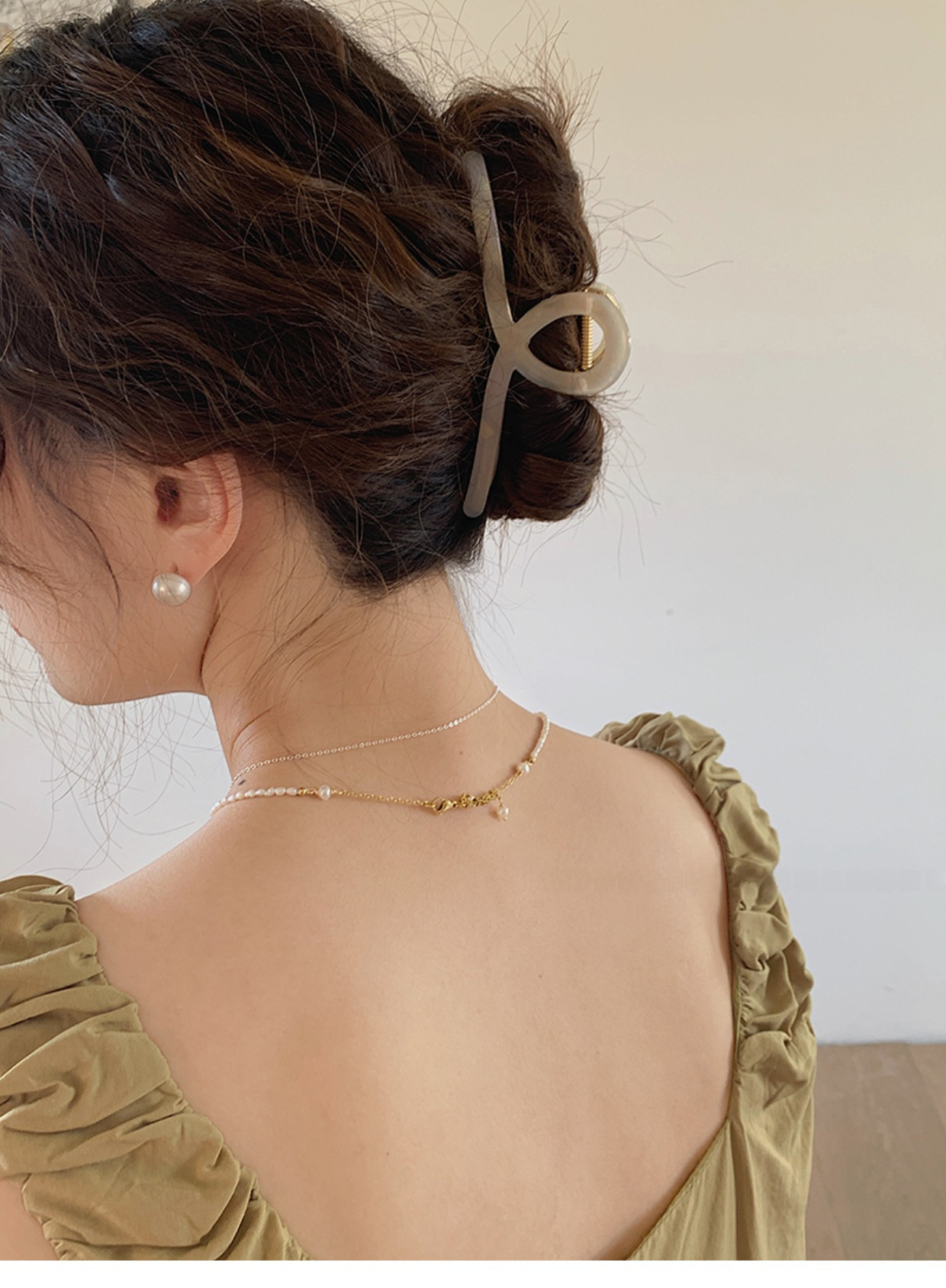Stor hårklämma för damer elegant acetat grip sommarstil_voghion.com
