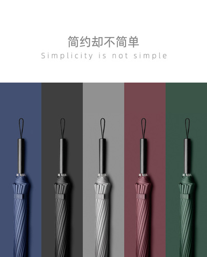 Double business golf straight umbrella with long handle gift automatic umbrella advertising umbrella wholesale printed logo