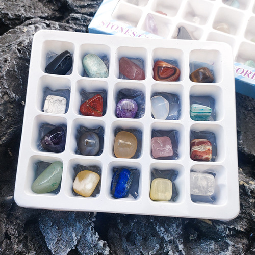 Wholesale Foreign Trade Crystal Gemstone Raw Specimen 20 Kinds of Materials Boxed Teaching Materials for Student Science Education