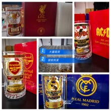 跨境新品 Commemorative Draft beer cup球队纪念啤酒杯