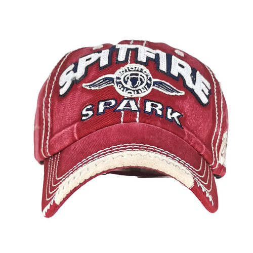 Cross-border SPARK letter wash cotton baseball cap unisex letter embroidery duckbill hat sunshade sun protection hat