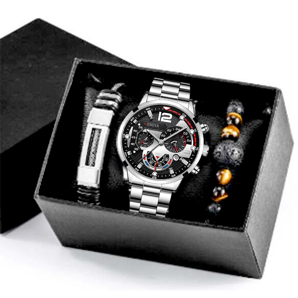 Reloj de pulsera de cuero para hombre, nuevo, moderno, de fábrica, estilo empresarial, sencillo y a la moda, venta al por mayor en stock.
