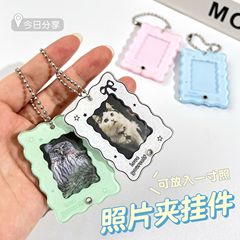 ウェーブフレーム 1.0inch ID カードホルダー インスタイル アクリルスライドフォトフレーム 高価値アイドル写真収納カード