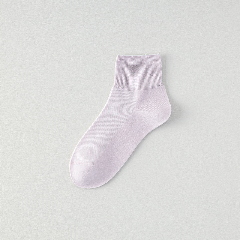 Calcetines de verano para mujer, calcetines finos, malla, transpirables, calcetines de algodón de color sólido, calcetines de confinamiento deshuesados para mujer de verano, calcetines Zhuji