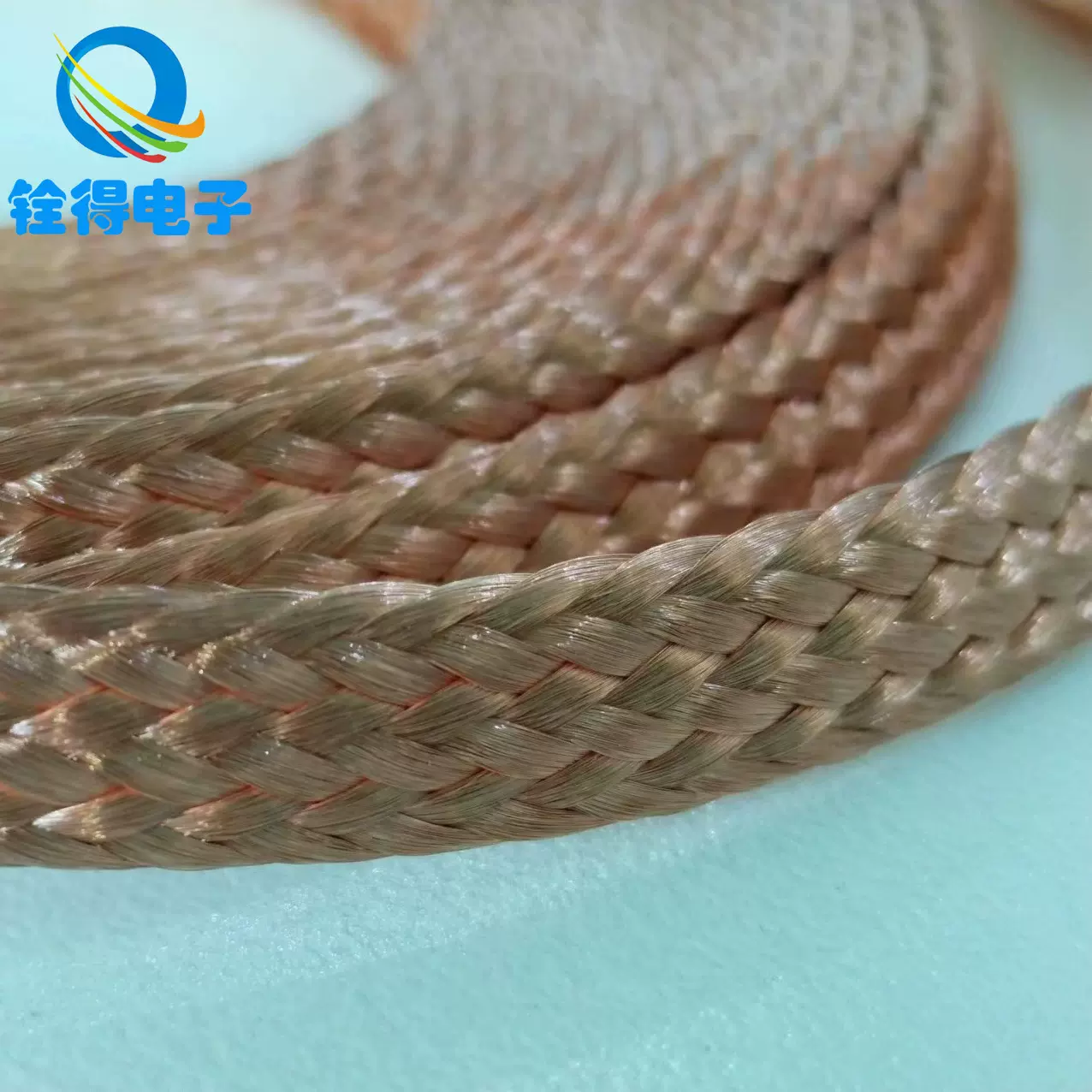 5.5mm宽裸铜编织带 新能源汽车导电端子编织带,铨得直销