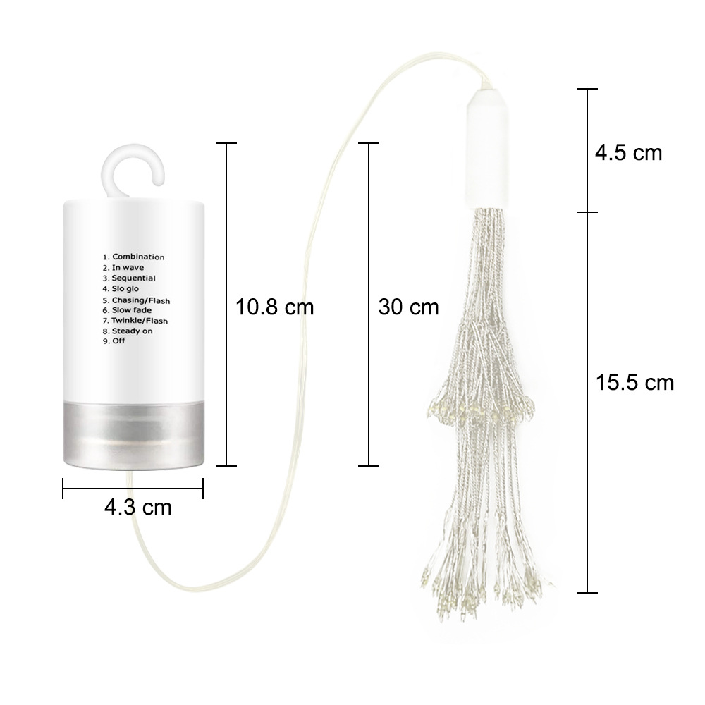 led煙花燈銅線燈串彩燈串防水低壓銅絲彩燈創(chuàng)意圣誕裝飾節(jié)日花燈