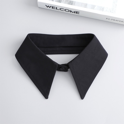 Korean Style Sheer Blouse Collar Decorative Fashion Compatible Collar for Children and Adults, Black and White Single Collar