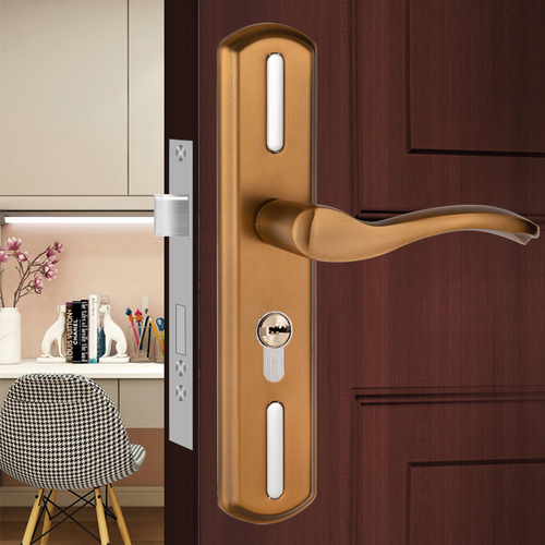 Wholesale bedroom door lock indoor household universal type door wooden door hardware no need to drill hole adjustable door handle
