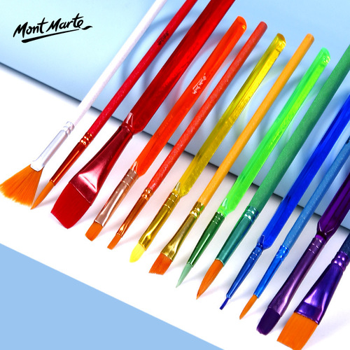 Montmartre children's brush set training institution with 6 pieces of colorful nylon hair graffiti gouache brushes