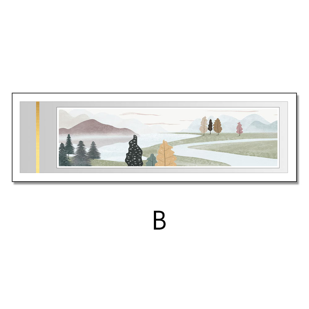 Dormitorio cabecera pintura decorativa moderna minimalista dormitorio principal sala de estar colgando pintura paisaje Sala Principal diseño mural de alta calidad