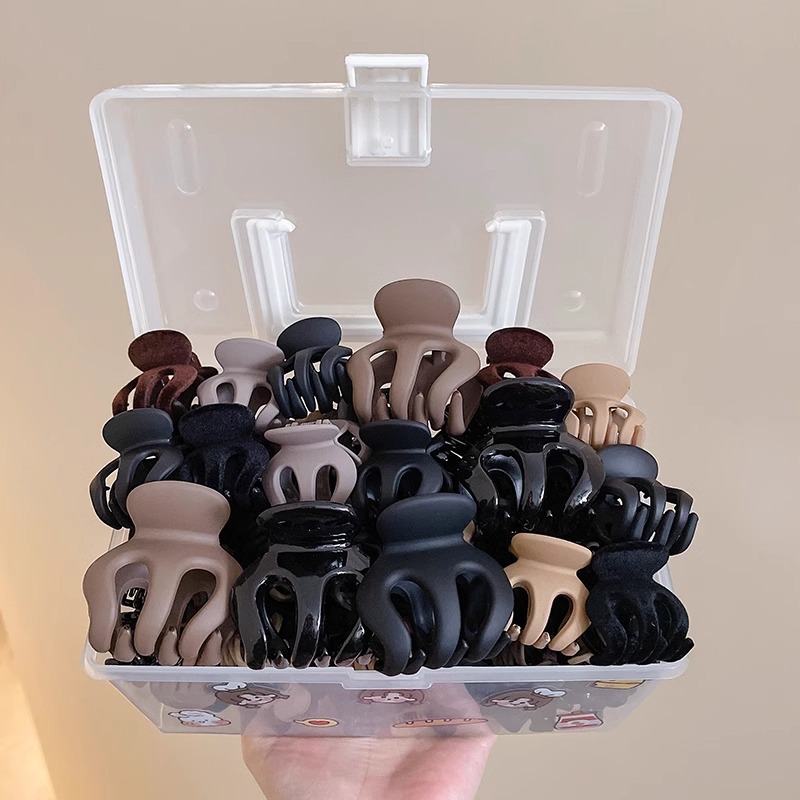 Horquilla de calabaza esmerilada de alta calidad, temperamento femenino, pinza de agarre grande, parte posterior de la cabeza, pinza de tiburón, clip de tiburón, tocado, horquilla