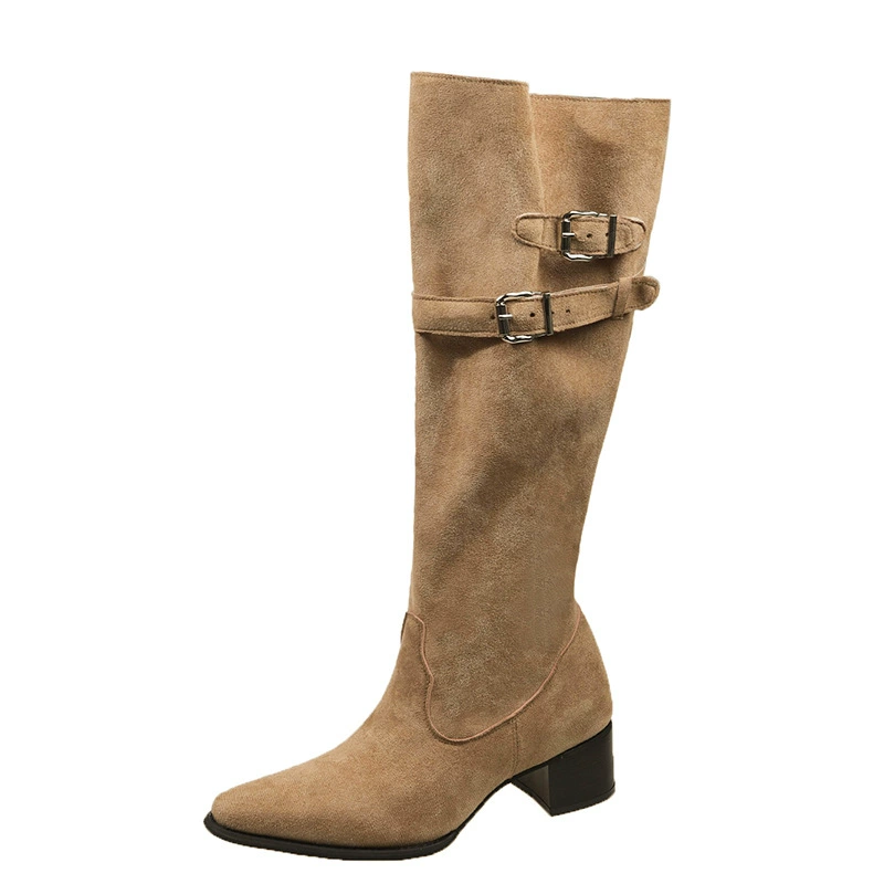 Denim high boots, autumn, 2025 years