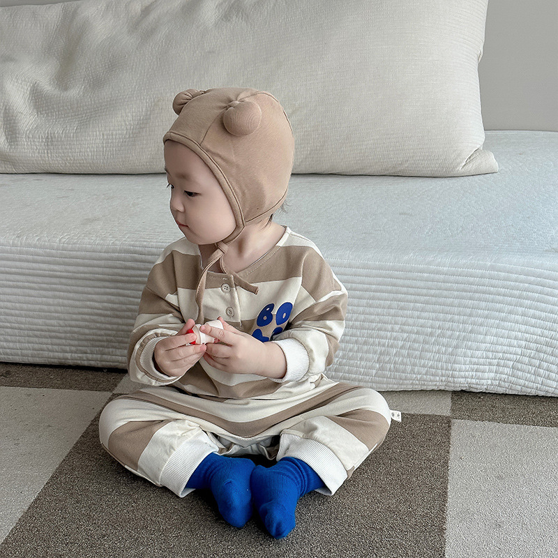 Bebé mono primavera estilo coreano ropa para niños primavera mameluco del bebé manga larga vaina primavera mameluco