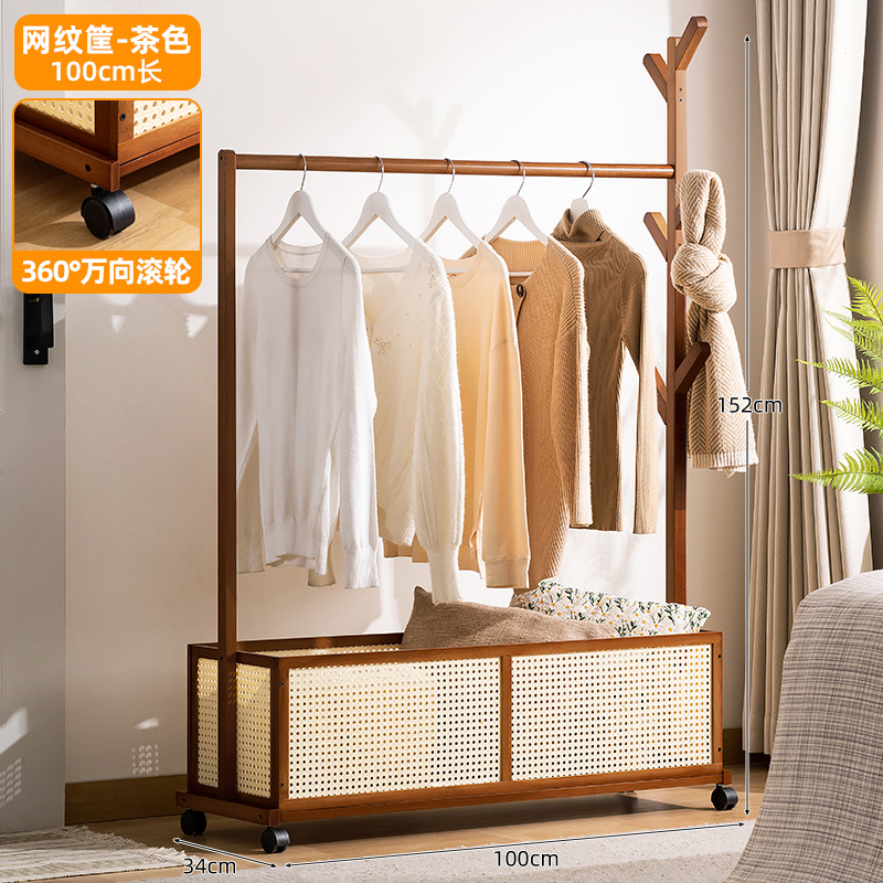 [메쉬수납바구니] 브라운-100롱(360°범용 롤러)