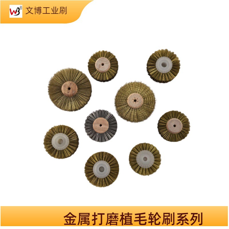 中山市文博刷业植毛加工不锈钢纯铜丝刷玉石打磨抛光轮特种工业刷