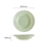 8-inch brushed deep dish-milk green