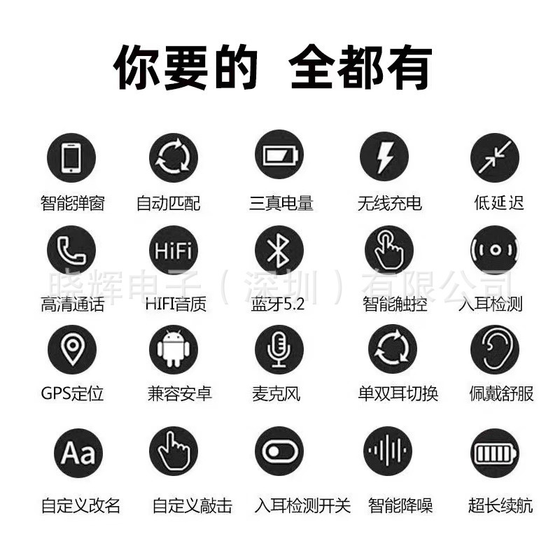 华强北新款二三四代五六代七代适用苹果蓝牙耳机降噪超长续航跨境|undefined