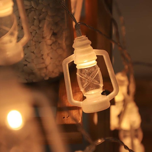 Camping atmosphere light LED outdoor decoration retro kerosene bottle lamp tent canopy decoration camp layout colorful light string
