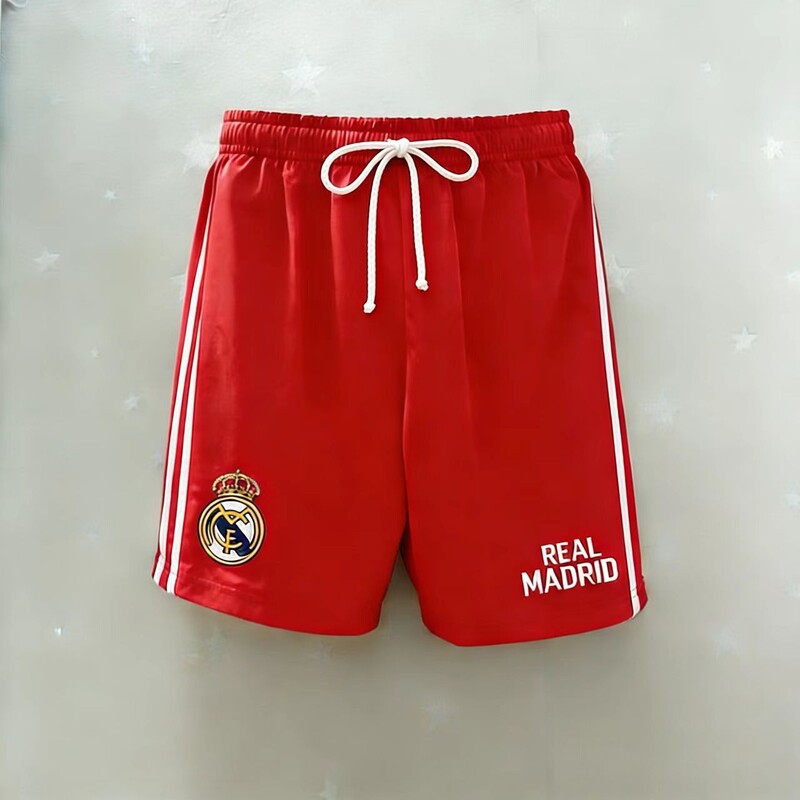 Cross-Border Real Madrid Same Style Classic Versatile Football Shorts Casual Sports Shorts Loose Breathable Quick-Drying Soccer Shorts for Men