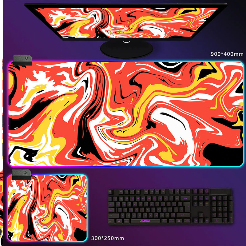 Transfronteriza al por mayor de fábrica nuevo patrón abstracto serie de carga inalámbrica mouse pad color mágico luminoso RGB mouse pad