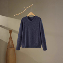 韩版宽松加厚羊绒毛衣女V领马鞍肩显瘦毛衣软糯舒适贴身穿针织衫