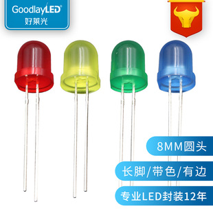 ֱ��ʽled�l����O��f8/8mm�A�^��ɫ�L�_��߅�׼t�{�GLED��ñ����