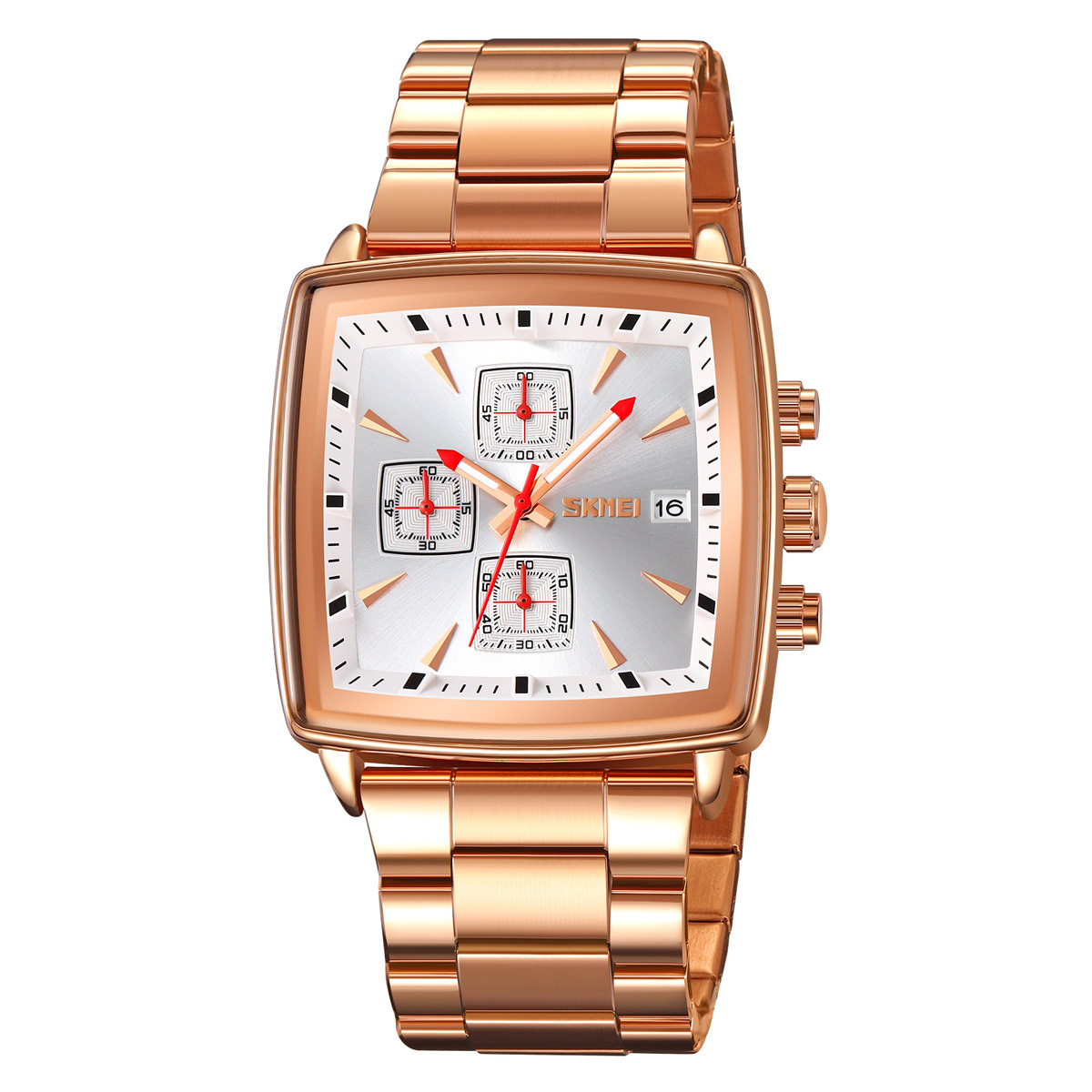 Momento de comercio exterior transfronterizo reloj de hombre tres ojos seis agujas calendario de luz nocturna reloj de pulsera impermeable multifunción cronógrafo de hombre