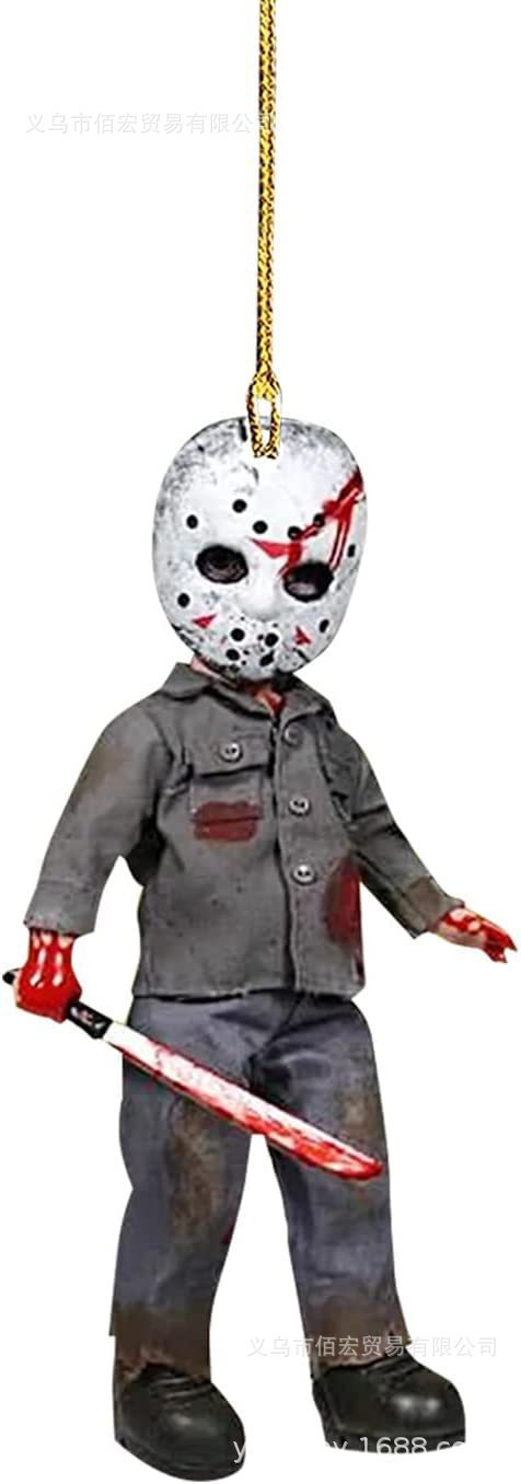 Nuevo árbol de Navidad colgante de terror colgante de automóvil plano decoración personajes de Halloween regalos colgante zombie horror image 12