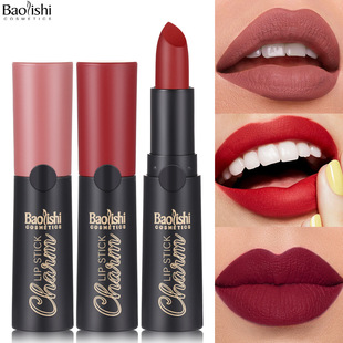 Matte Lipstick Fog Cross-border Explosions YABAOLIAN Easy Color Light Luxury Lip Gloss Long-lasting Moisturizing Long Tube Lipstick