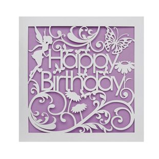 Birthday Party European Pattern Butterfly Elf Wish Card Laser Hollow Happy Birthday Small Greeting Card Factory in stock