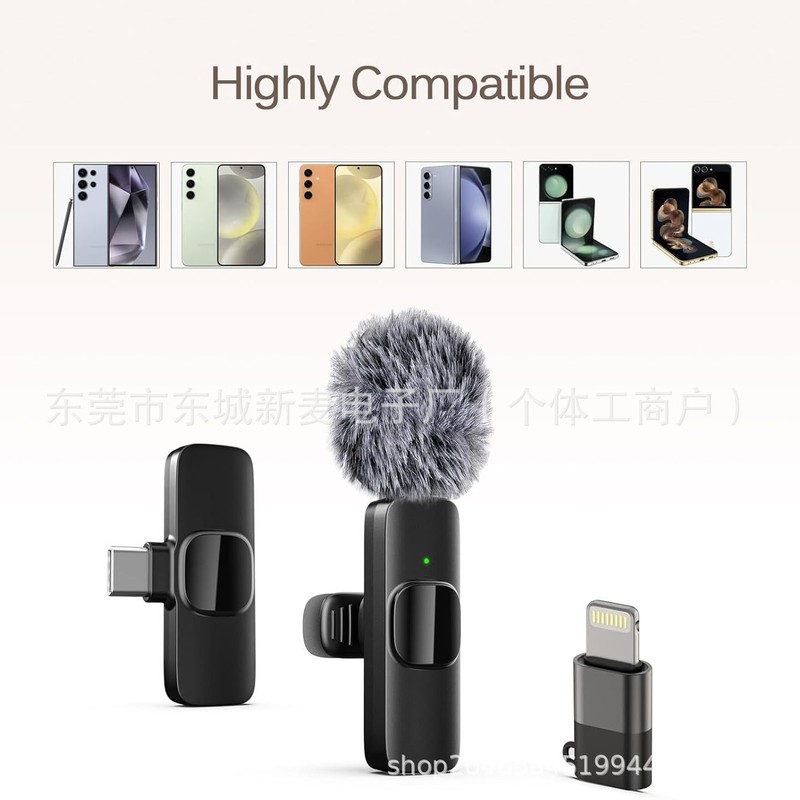 ワイヤレスマイクラベリアタイプ K1K9 1 対 2 ノイズリダクションモニタリングリバーブ屋外ライブブロードキャスト K6 デジタルディスプレイ充電式マイク|undefined