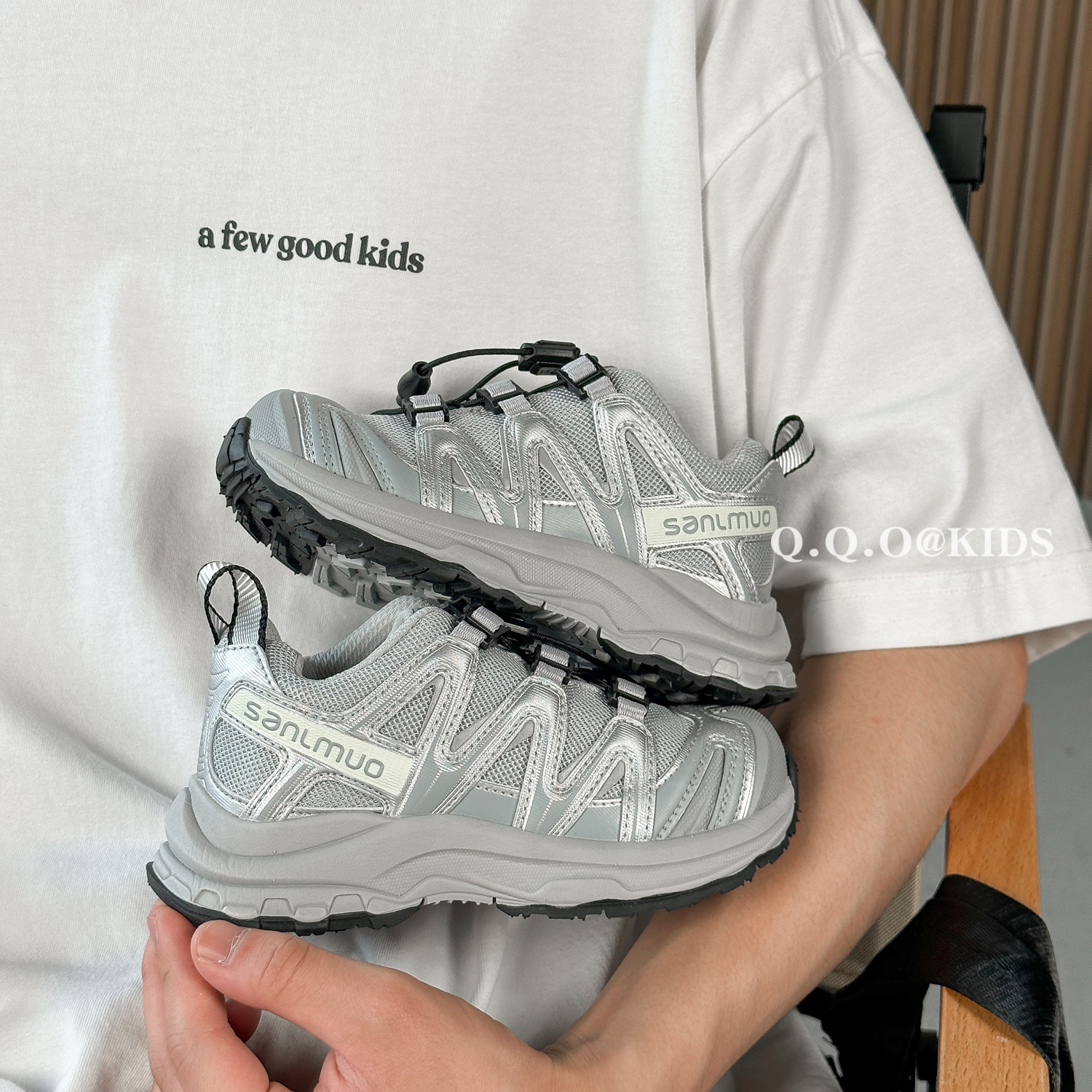 QQO Children's Shoes 2023 Autumn New Children's Breathable Outdoor Sports Shoes Korean Edition Boys and Girls'_voghion.com