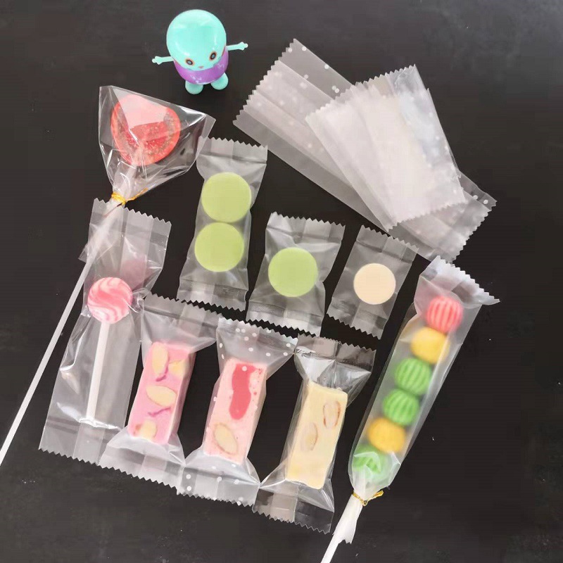 棒棒糖纽扣饼干包装袋雪花酥磨砂透明机封袋烘焙迷你精致小袋子
