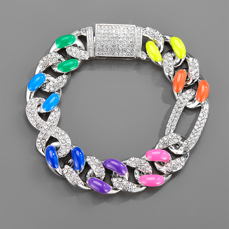 Cuban Chain Necklace Creative Personalized Octagonal Oil Drop_voghion.com