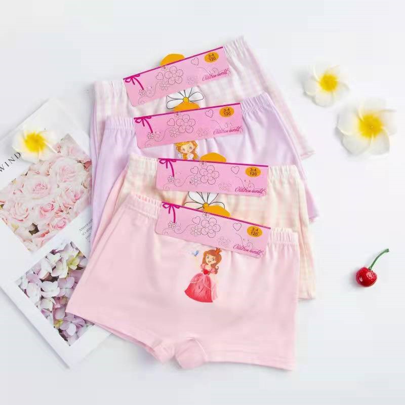 女童內褲兒童平角褲寶寶A類歐代爾四角褲女小童女孩中大童短褲