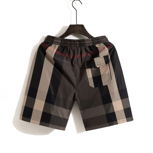 Men's Summer 2025 New Short Shorts, Quick-Drying, Korean Style, Trendy, Beach Pants, Student Casual, Mid-Thigh Work Pants, Striped, Cross-Border